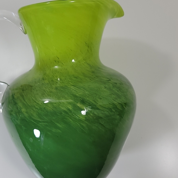 Hand Blown Glass Pitcher 9" x 9½" - Picture 5 of 5